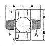 208006 External Pipe X Internal Pipe Cross